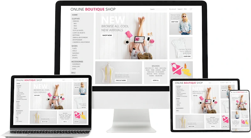 Design examples on desktop and mobile devices